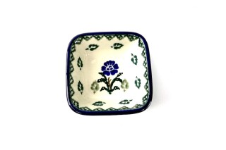 604 Bunzlau vierkant schaaltje 8 x 8 cm 1071X 604 Kleine vierkante schaaltjes 8 x 8 cm